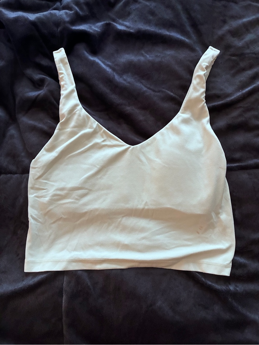 aerie light green V-Neck Seamless Comfort sports bra